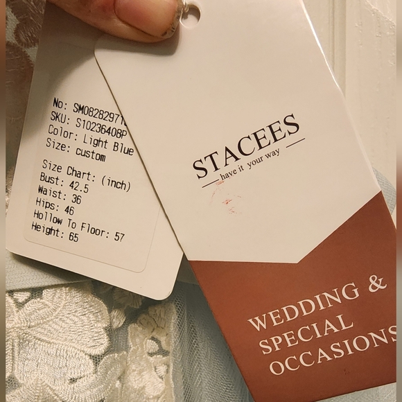 BLUE FORMAL/WEDDING DRESS - Picture 4 of 16